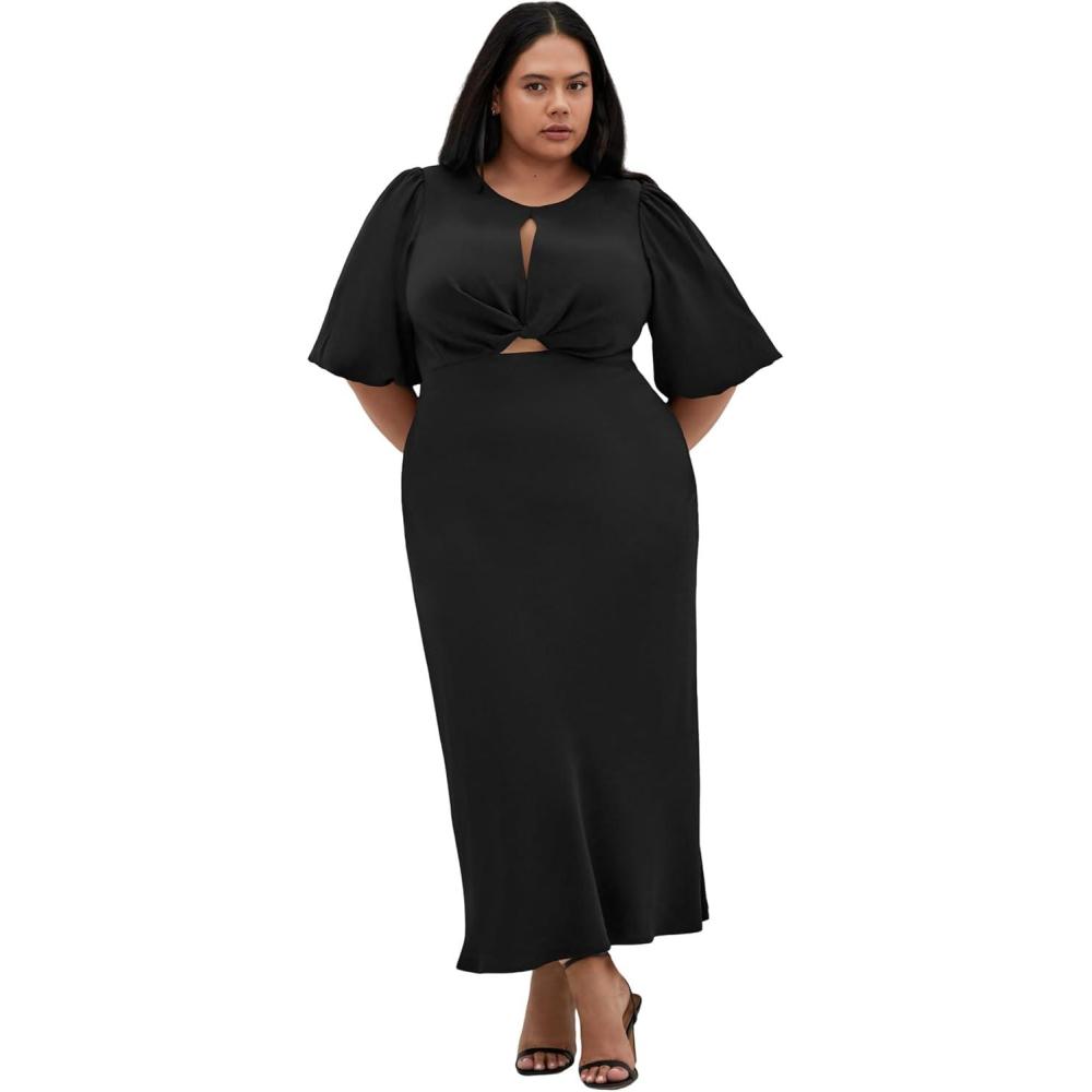 image:imageCity Chic Womens Cocktail Dress  INES Puff TwistBlack