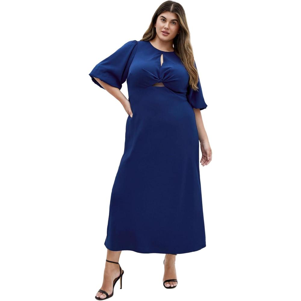 image:imageCity Chic Womens Cocktail Dress INES Puff TwistDeep Ocean