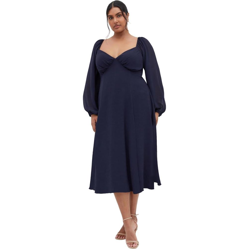 image:imageCity Chic Womens Dress  Flirty MidiNavy