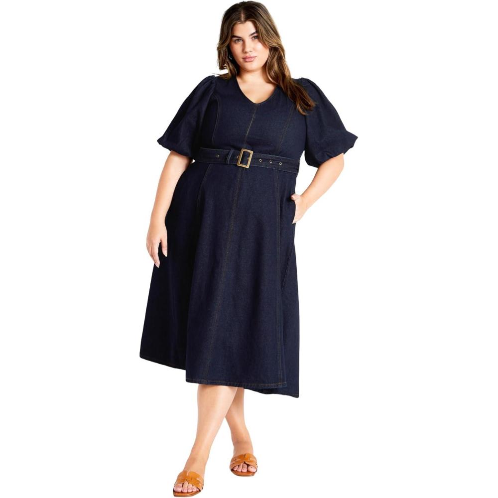 image:imageCity Chic Womens Dress Denim DelilahDark Denim