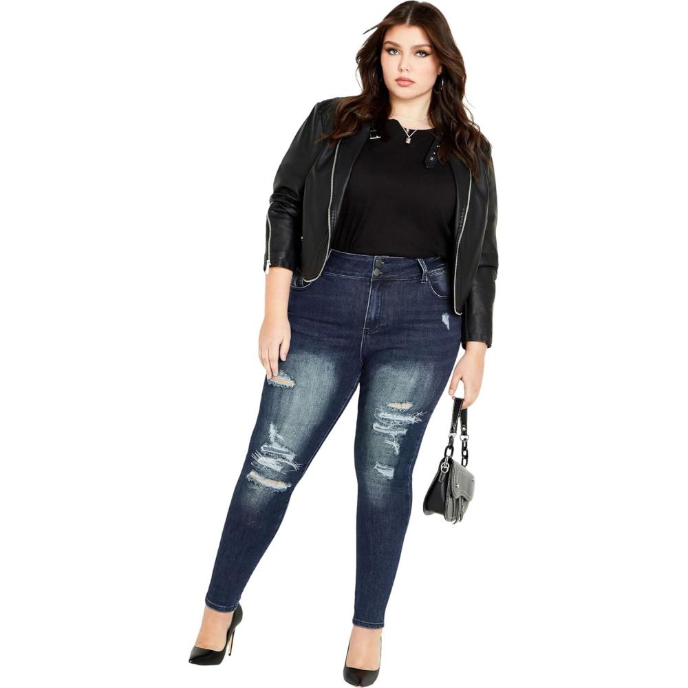image:imageCity Chic Womens JeanHarley Lily BootlegDark Denim