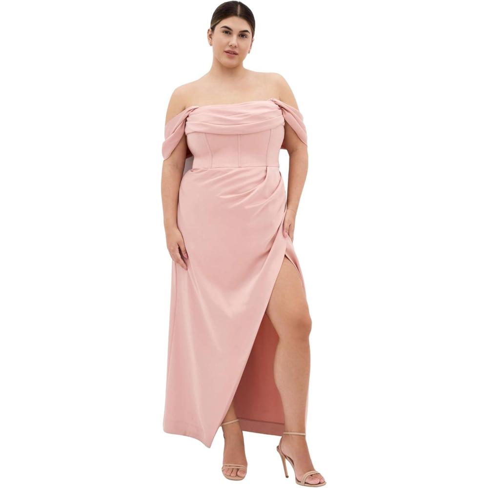 image:imageCity Chic Womens Plus Size Cocktail Dress  Forbidden Love MaxiBallet Pink