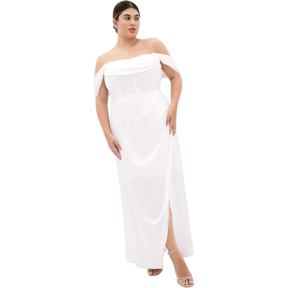 image:imageCity Chic Womens Plus Size Cocktail Dress  Forbidden Love MaxiIvory