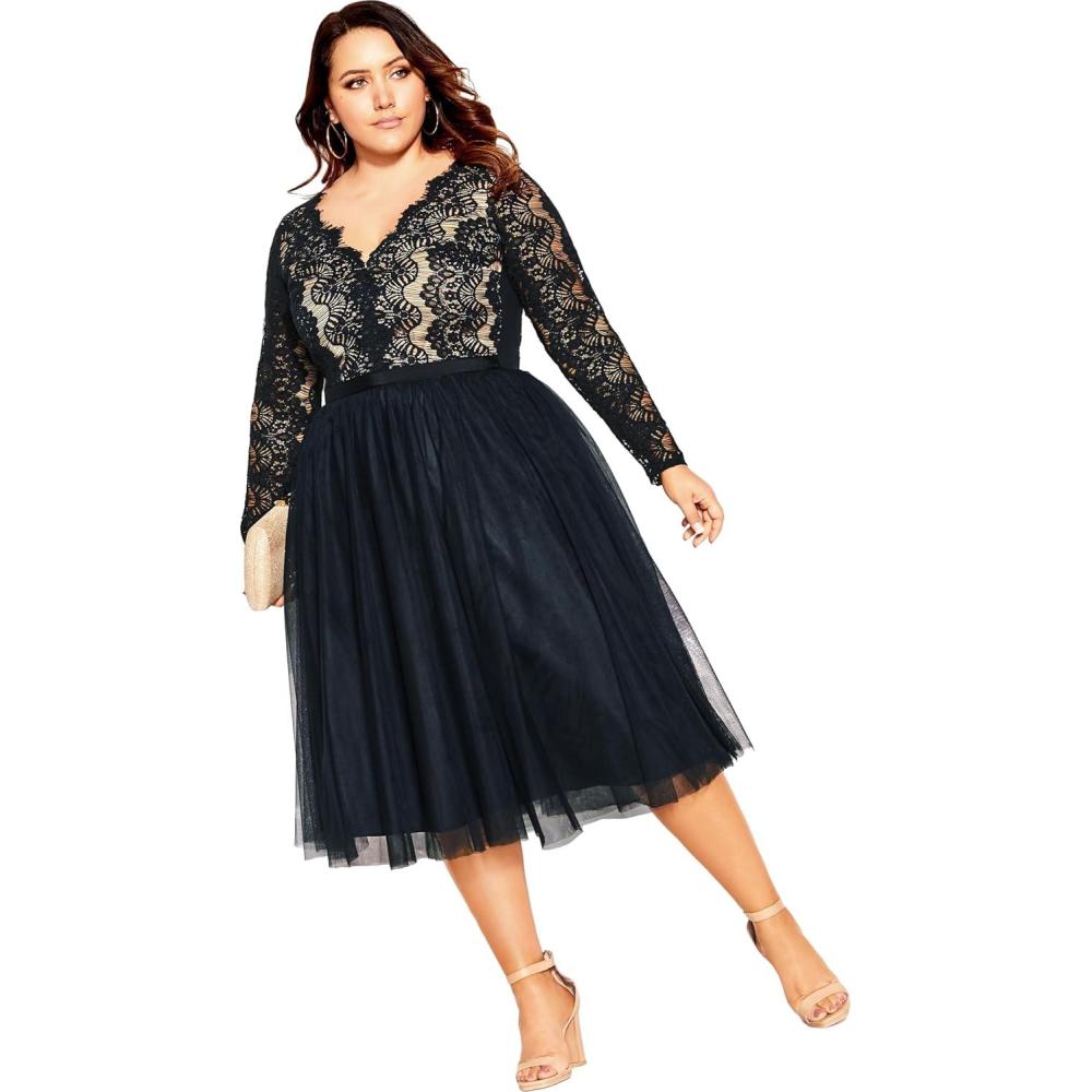 image:imageCity Chic Womens Plus Size Cocktail Dress  Rare BeautyNavy