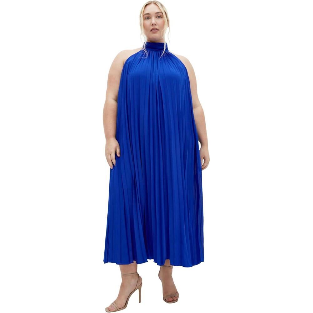 image:imageCity Chic Womens Plus Size Dress  Aida Halter Neck MaxiCobalt
