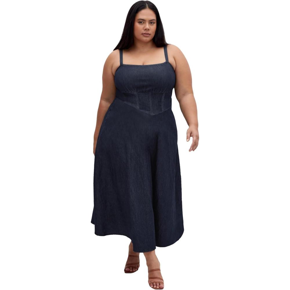 image:imageCity Chic Womens Plus Size Dress Denim CorsetDark Denim