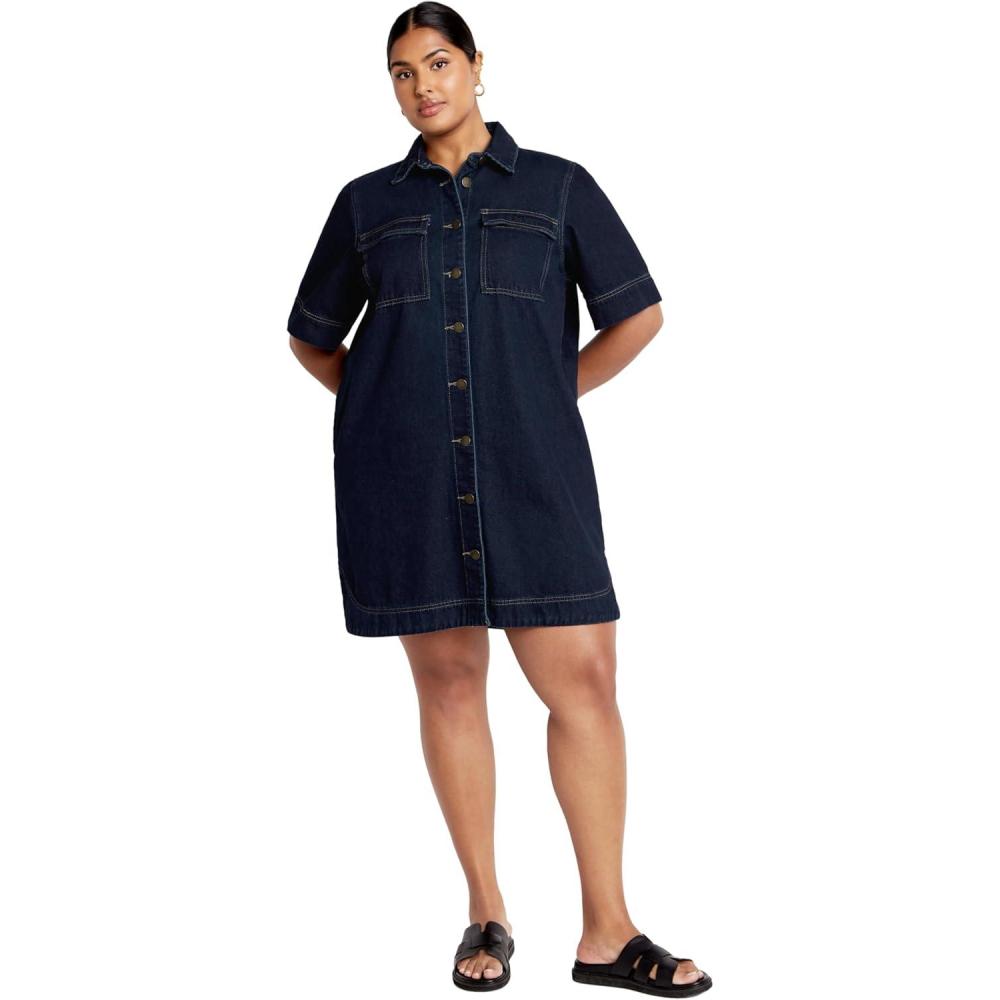 image:imageCity Chic Womens Plus Size Dress Denim JojoDark Denim
