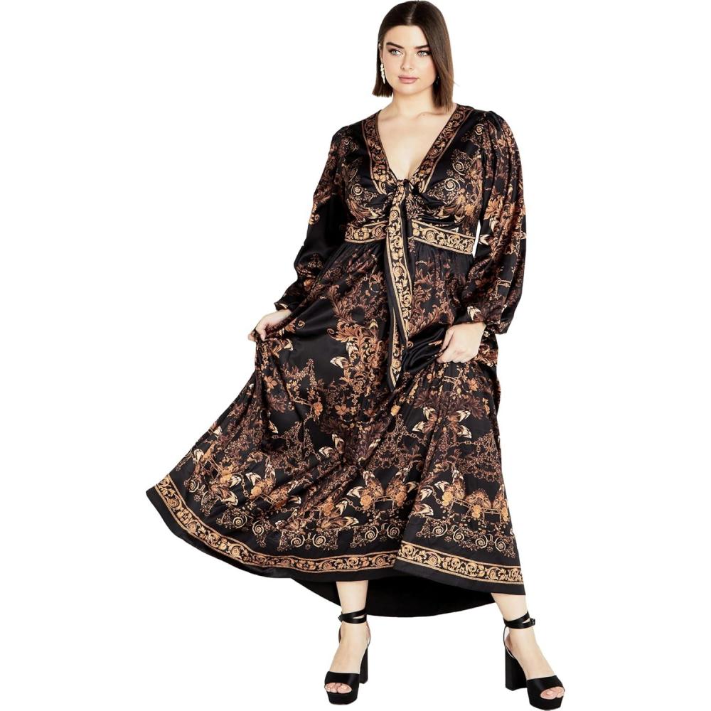image:imageCity Chic Womens Plus Size Dress Ivanna MaxiGold Opulent