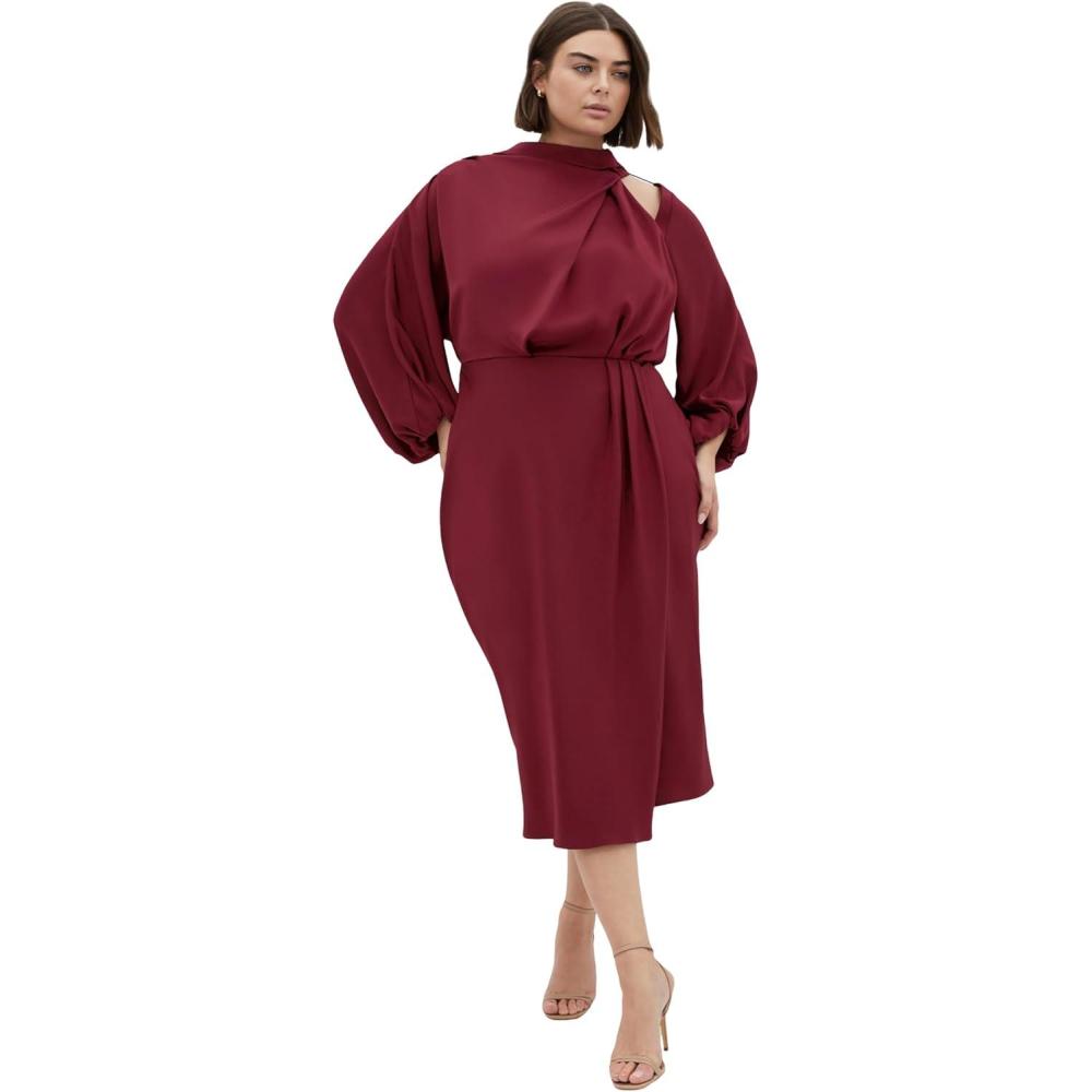 image:imageCity Chic Womens Plus Size Dress  JayleeBurgundy