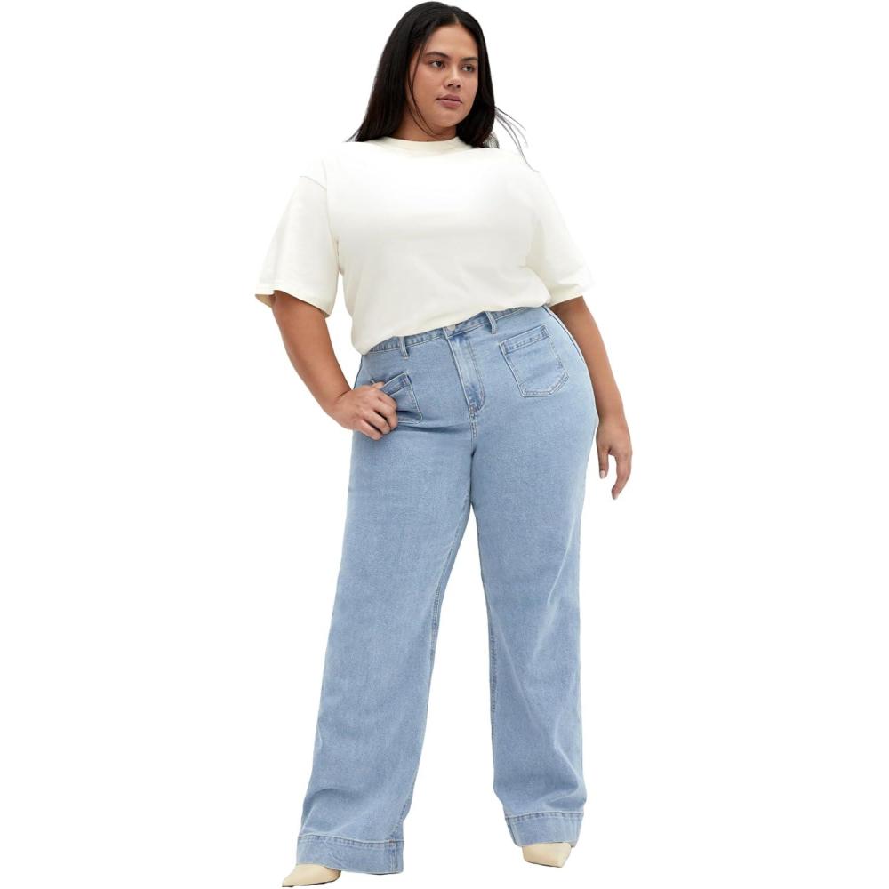image:imageCity Chic Womens Plus Size Jean AmberLight Wash