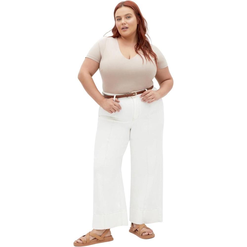 image:imageCity Chic Womens Plus Size Jean  Harley Millie CropIvory
