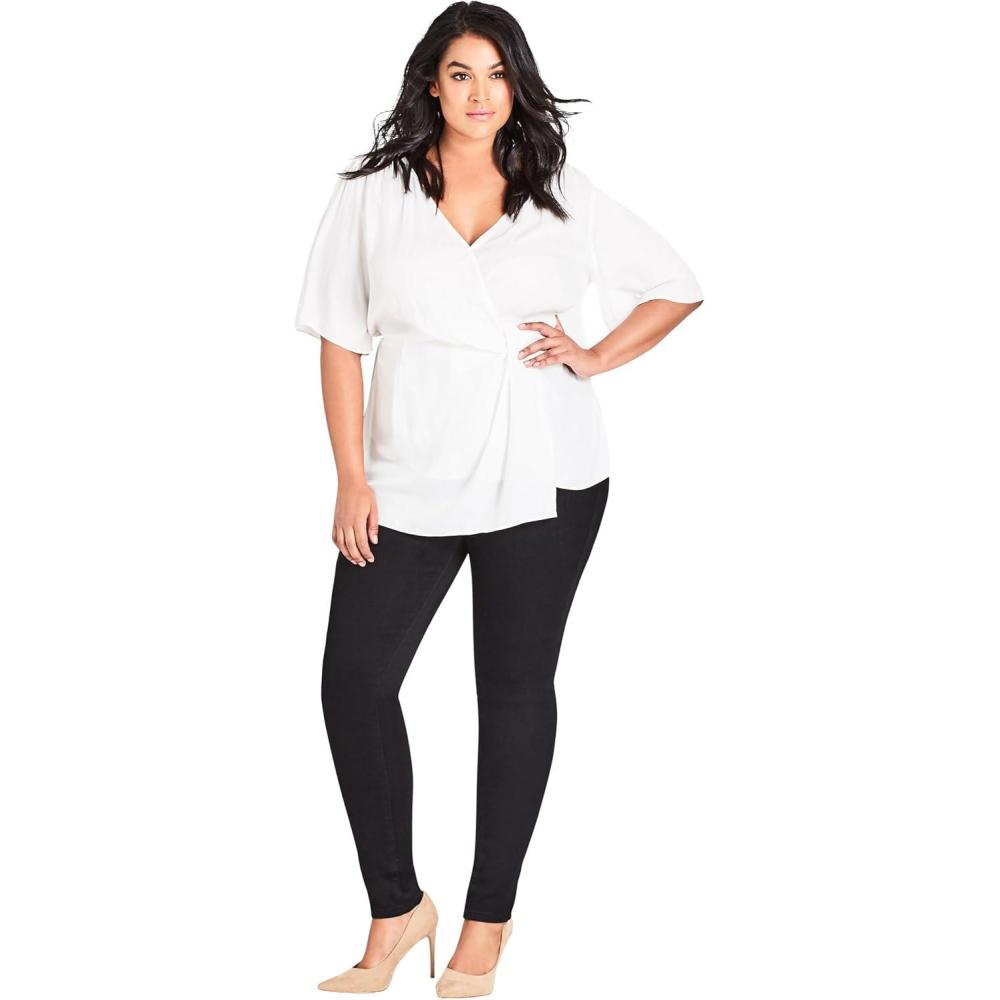 image:imageCity Chic Womens Plus Size Jeans Asha Regular High Rise SkinnyBlack