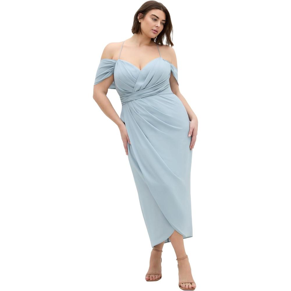 image:imageCity Chic Womens Plus Size Maxi Cocktail Dress  EntwineDusty Blue