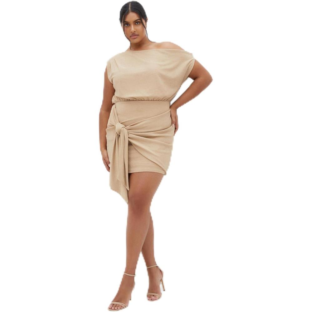 image:imageCity Chic Womens Plus Size Mini Dress  PalomaGold Taupe