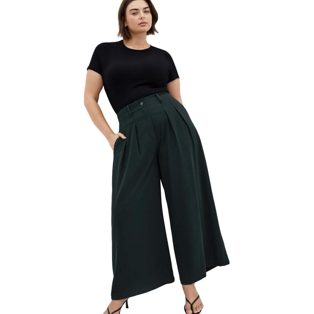 image:imageCity Chic Womens Plus Size Pant  AbbieDeep Emerald