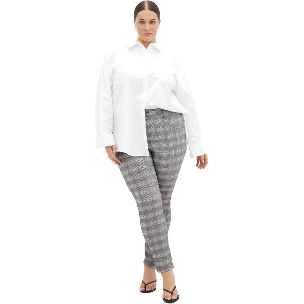 image:imageCity Chic Womens Plus Size Pants  Bengaline CheckCherry Check