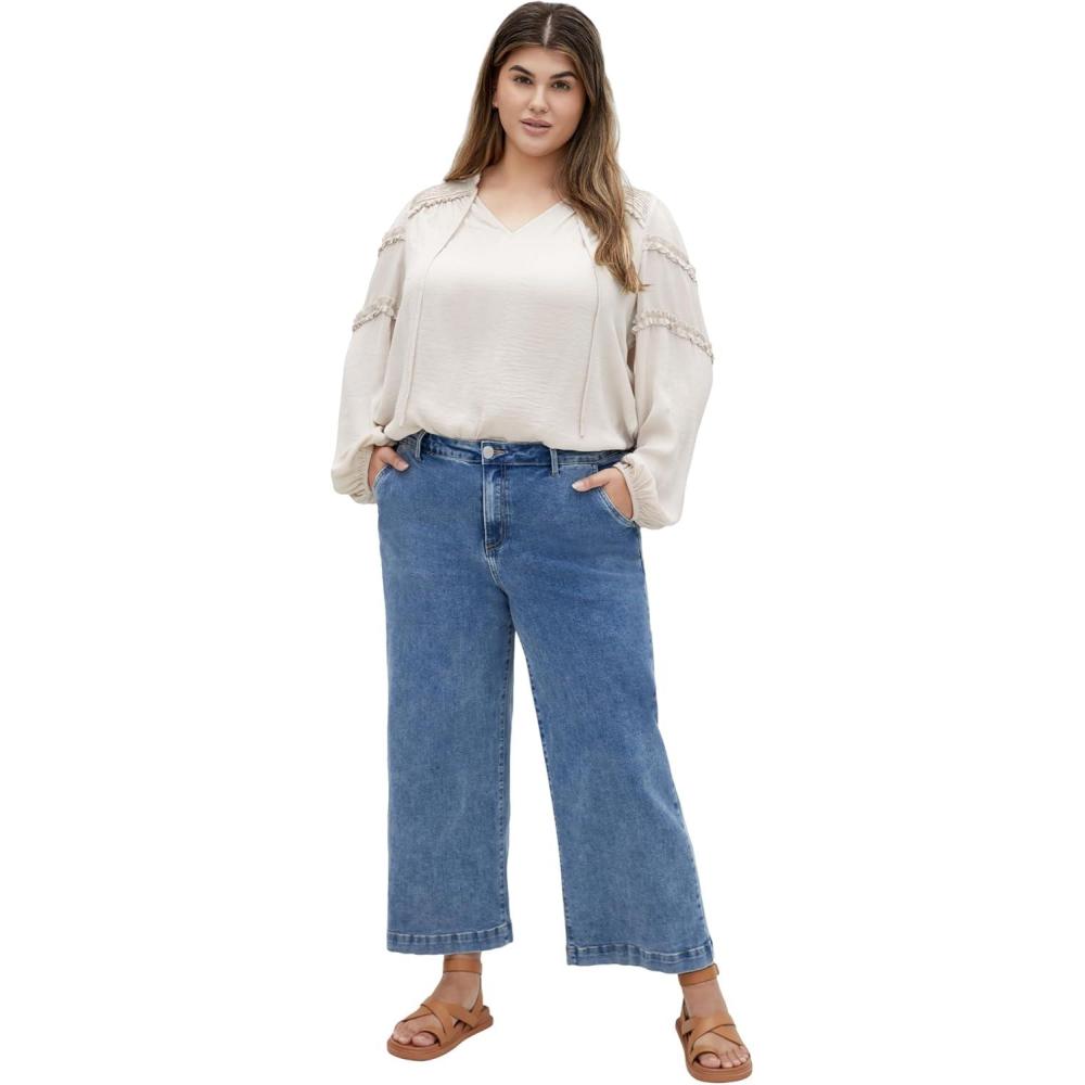 image:imageCity Chic Womens Plus Size Shirt Drama QueenPorcelain
