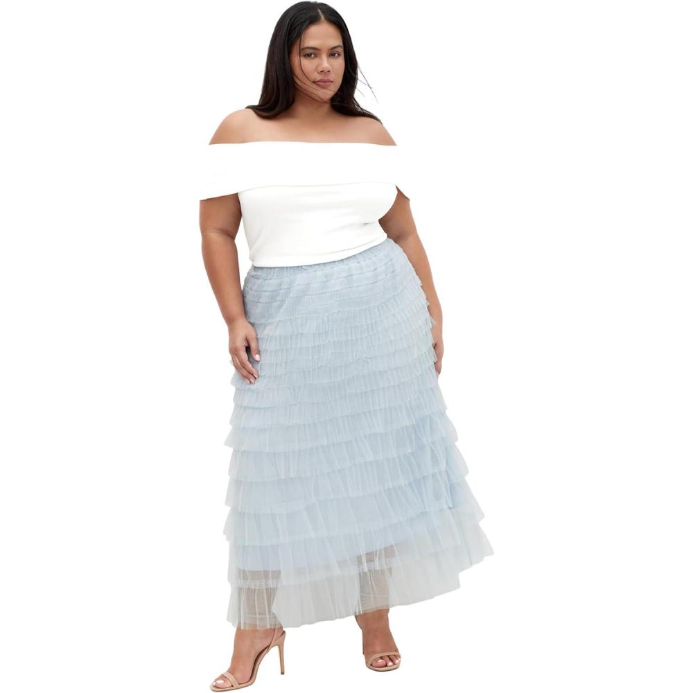 image:imageCity Chic Womens Plus Size Skirt AveriSky Blue