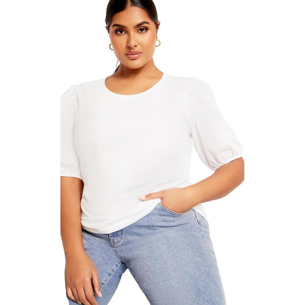 image:imageCity Chic Womens Plus Size Tara TopWhite