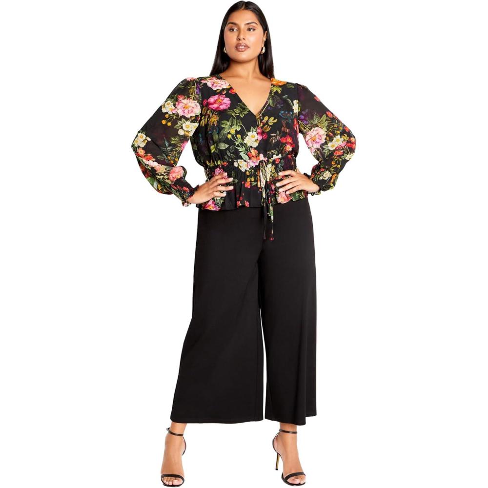image:imageCity Chic Womens Plus Size Top  Bridgette PrintRoyal Garden Fl