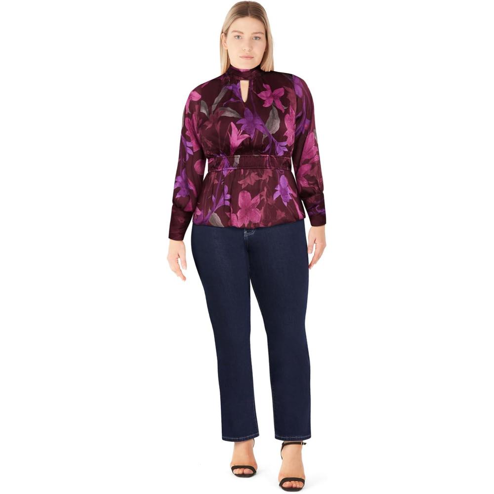 image:imageCity Chic Womens Plus Size Top  DellaPurple Print
