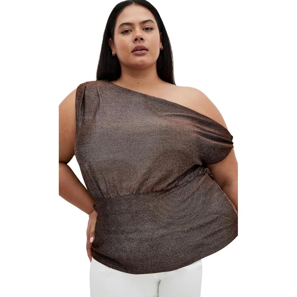 image:imageCity Chic Womens Plus Size Top  Paloma ShimmerBronze