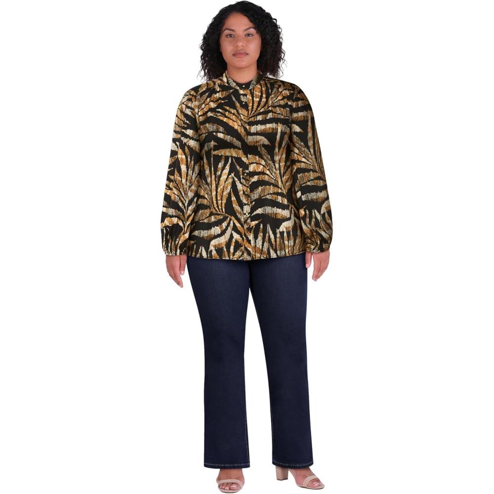image:imageCity Chic Womens Shirt  MargoOrange Print