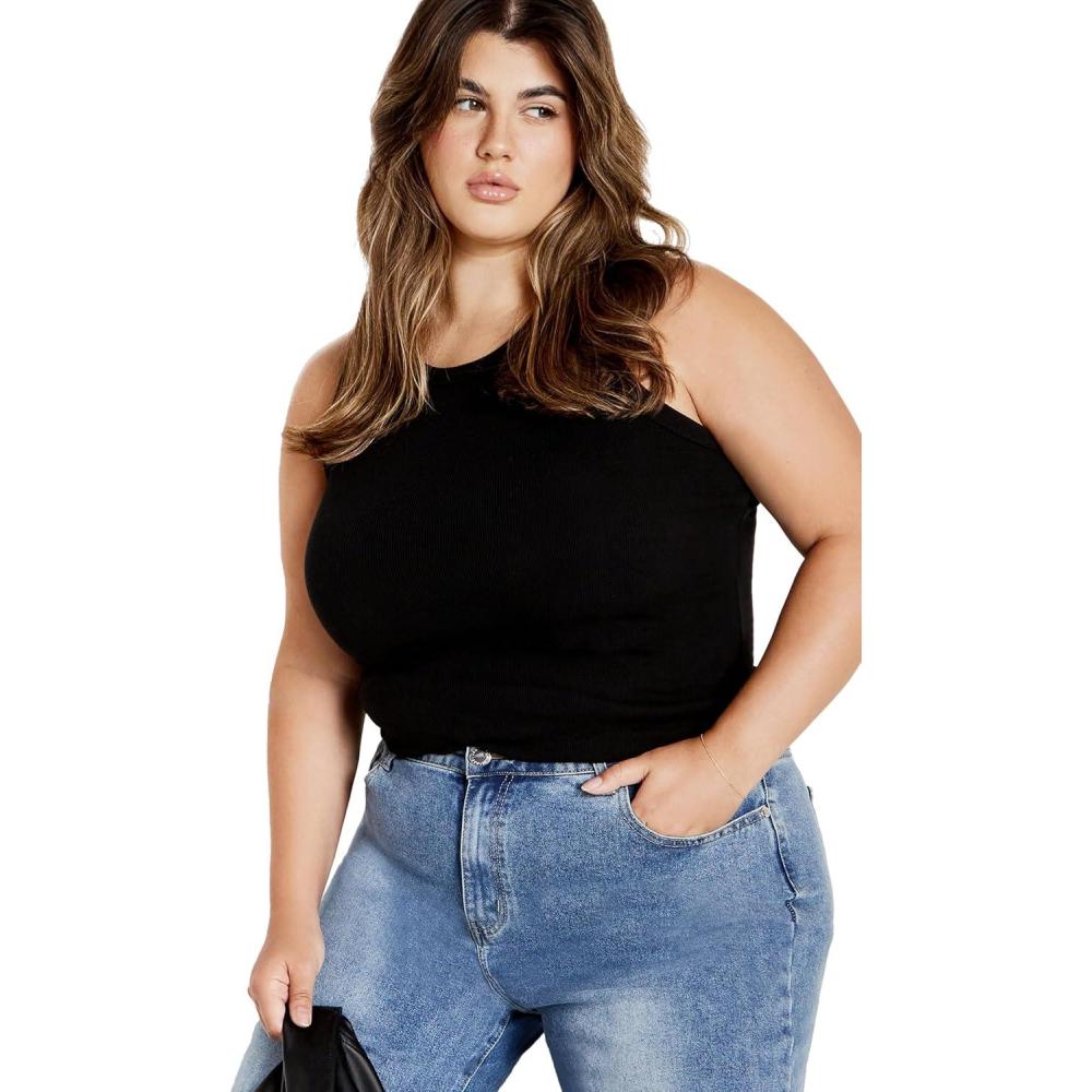 image:imageCity Chic Womens Talia Rib TankBlack