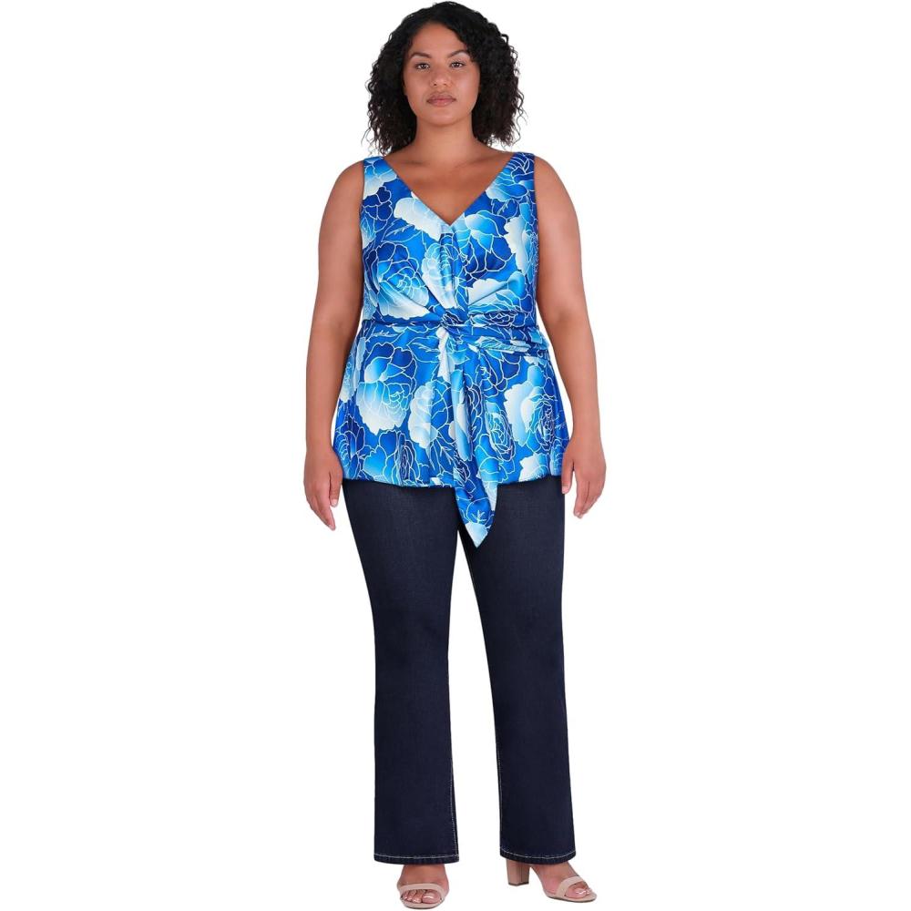 image:imageCity Chic Womens Top Vera PrintBlue Print