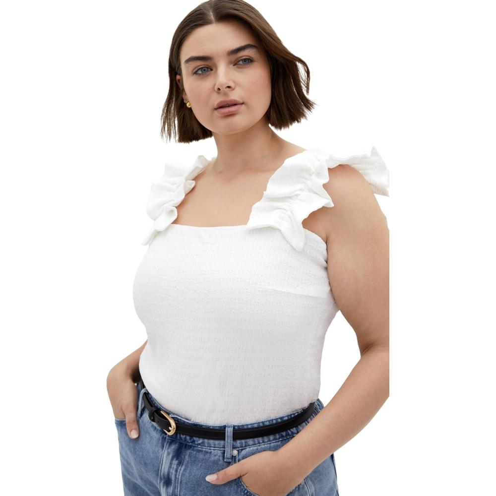 image:imageCity Chic Womens TopAria FrillIvory