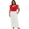 image:imageCity Chic Womens Plus Size Bodysuit  Frill Shoulder