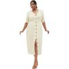 image:imageCity Chic Womens Plus Size Dress  Charli Stripe MidiIvory Stripe