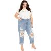 image:imageCity Chic Womens Plus Size JeanHannah RipLight Wash