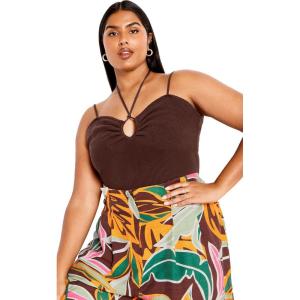 CITY CHIC Women’s JEZ Top(Bitter Chocolate)