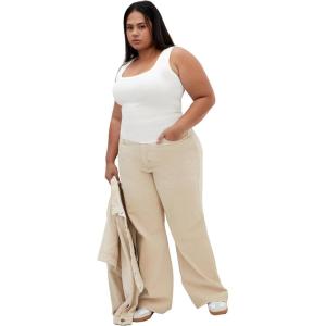 City Chic Plus Size Tank Top, Lara Tank(Ivory)
