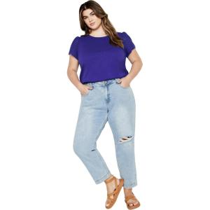 City Chic Plus Size Top, Linny Top(Royal)