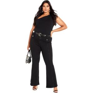 City Chic Womens Asha Mia Jean(Black)