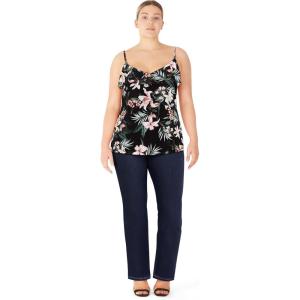 City Chic Womens Cami – Violet Ophelia Print(Black Print)