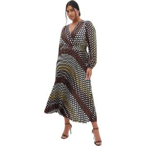City Chic Womens Dress – Jen Print(Retro Geo)