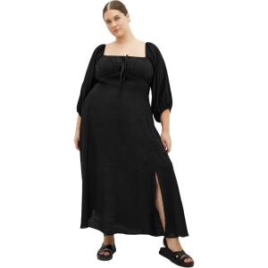 City Chic Women’s Dress-Abbigail Elbow Sleeve(Black)