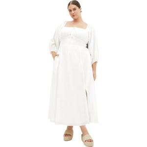 City Chic Women’s Dress-Abbigail Elbow Sleeve(Ivory)