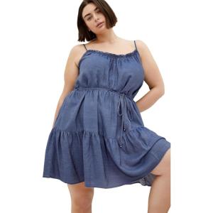 City Chic Women’s Dress-Sweet Tiers Mini(Dark Wash)