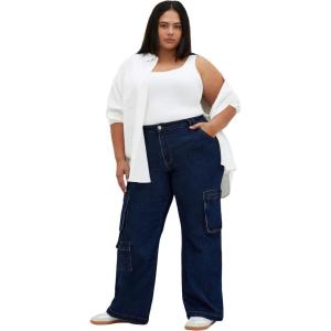 City Chic Women’s Jean-Karlee Pocket(Dark Wash)