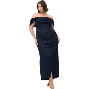 City Chic Women’s Plus Size Cocktail Dress – Forbidden Love Maxi(Navy)