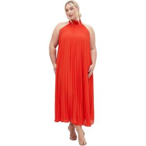 City Chic Women’s Plus Size Dress – Aida Halter Neck Maxi(Tigerlily)