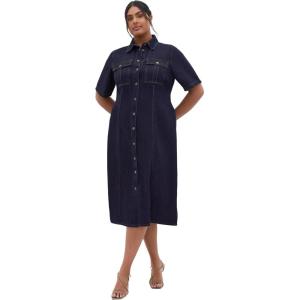 City Chic Women’s Plus Size Dress – Jade Denim(Dark Denim)