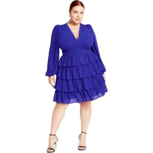 City Chic Women’s Plus Size Dress – Kailey(Cobalt)