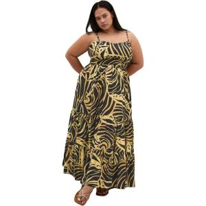 City Chic Women’s Plus Size Dress – Kehlani Print Maxi(Sea Swirl)