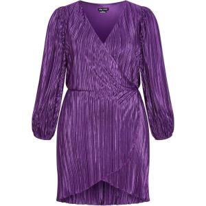 City Chic Women’s Plus Size Dress – Kira(Royal Purple)