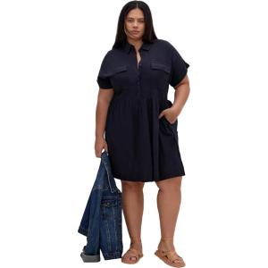 City Chic Women’s Plus Size Dress – Lyra Shift Short(Navy)
